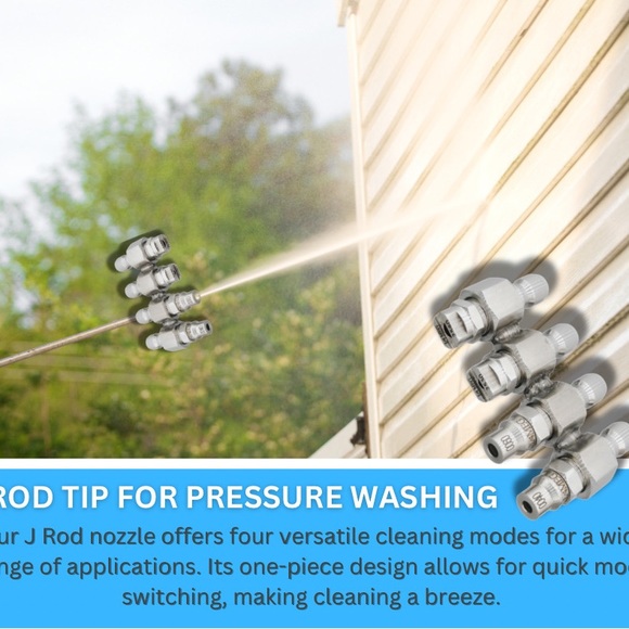 J Rod Nozzle Tip - 4 Way J Rod Tip for Pressure Washing and Softwashing, 1/4 QC - Picture 3 of 5